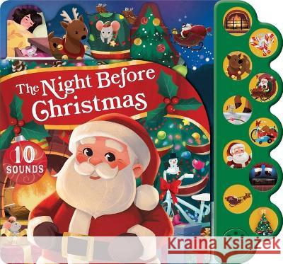 The Night Before Christmas 10-Button Sound Book Clement C. Moore Steph Lew 9781667204611 Silver Dolphin Books