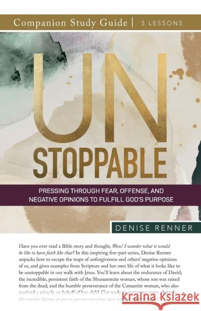 Unstoppable Study Guide Denise Renner 9781667502601 Harrison House