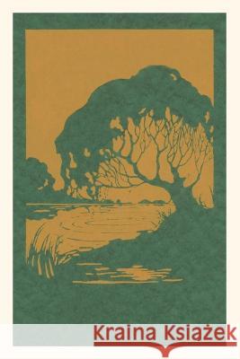 Vintage Journal Woodcut of Tree and Pond Found Image Press   9781669503880 Found Image Press