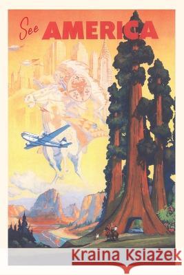 Vintage Journal America Travel Poster, Sequoias Found Image Press   9781669507178 Found Image Press