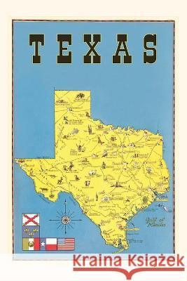 Vintage Journal Map of Texas, Flags Found Image Press   9781669514916 Found Image Press
