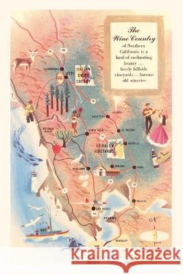 Vintage Journal Map of California Wine Country Found Image Press 9781669535188 Found Image Press