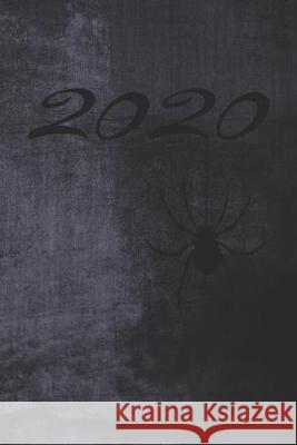 Grand Fantasy Designs: 2020 Kalligrafie Gothic Spinne blaugrau - Monatsplaner 15,24 x 22,86 Felix Ode 9781670343758
