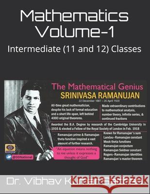 Mathematics Volume-1: Intermediate (11 and 12) Classes Vibhav Kuma 9781678861353 Independently Published