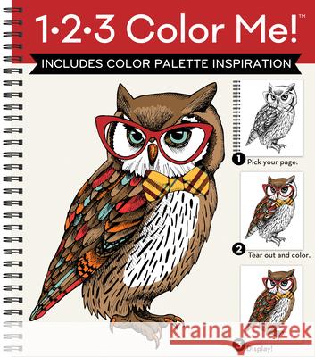 1-2-3 Color Me! (Adult Coloring Book with a Variety of Images - Owl Cover) New Seasons 9781680224795