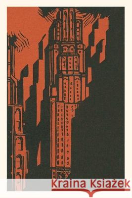 Vintage Journal Woodcut of Skyscraper Poster Found Image Press 9781680819052 Found Image Press