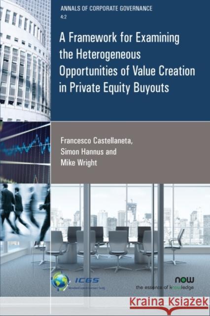 A Framework for Examining the Heterogeneous Opportunities of Value Creation in Private Equity Buyouts Francesco Castellaneta Simon Hannus Mike Wright 9781680835663 now publishers Inc