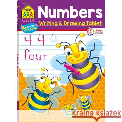 School Zone Numbers Writing & Drawing Tablet Workbook Zone, School 9781681472430 School Zone