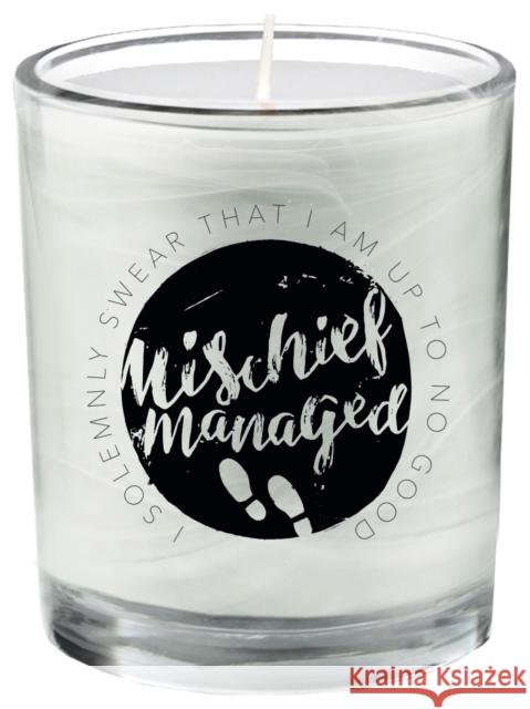 Harry Potter: Mischief Managed Glass Votive Candle Insight Editions 9781682982914 Insight Editions