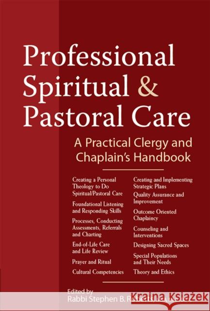 Professional Spiritual & Pastoral Care: A Practical Clergy and Chaplain's Handbook Stephen B. Roberts Rabbi Stephen B. Roberts 9781683362449 Skylight Paths Publishing