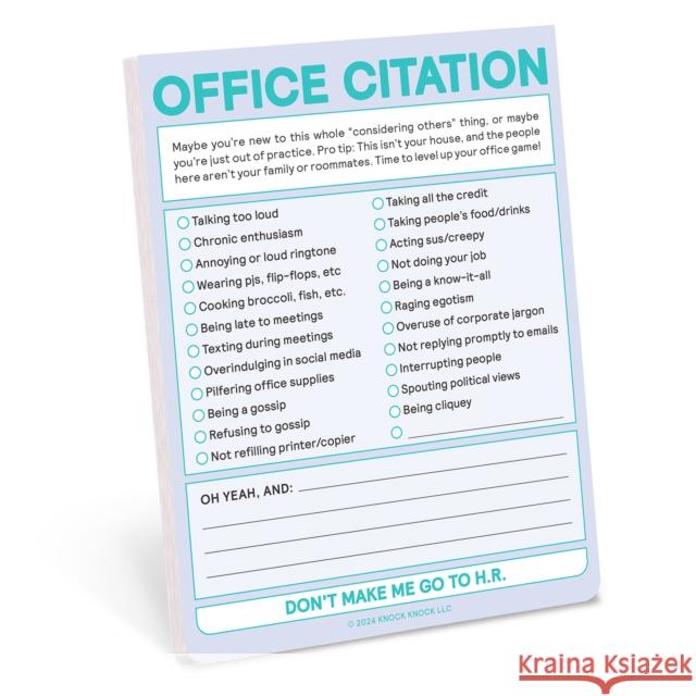 Knock Knock Office Citation Nifty Note (Pastel Version) Knock Knock 9781683494836 Knock Knock