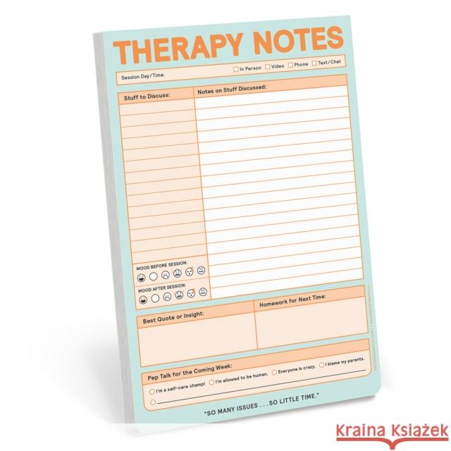 Knock Knock Therapy Notes Pad (Pastel Version) Knock Knock 9781683494850 Knock Knock