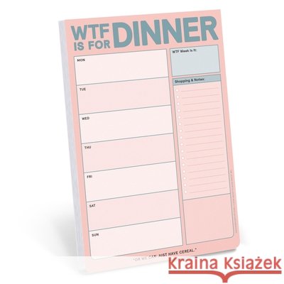 Wtf Is for Dinner: Classic Pad Knock Knock 9781683495833 Knock Knock