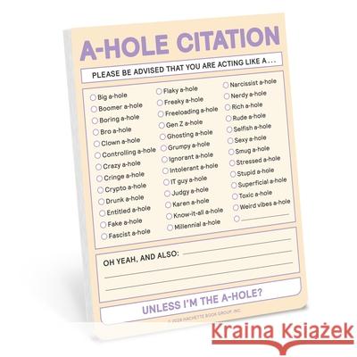 A-Hole Citation: Nifty Notes Knock Knock 9781683495857 Knock Knock