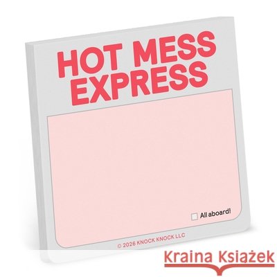Hot Mess Express Sticky Note Knock Knock 9781683496175 Knock Knock