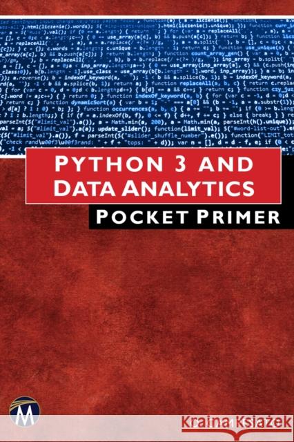 Python 3 and Data Analytics Pocket Primer Campesato, Oswald 9781683926542 Mercury Learning & Information