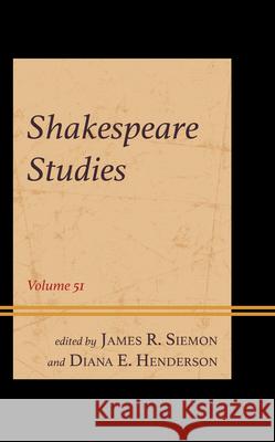 Shakespeare Studies  9781683933908 Fairleigh Dickinson University Press