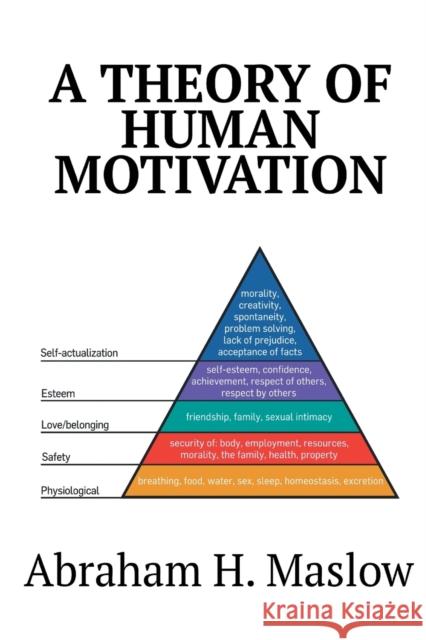 A Theory of Human Motivation Abraham H. Maslow 9781684113170