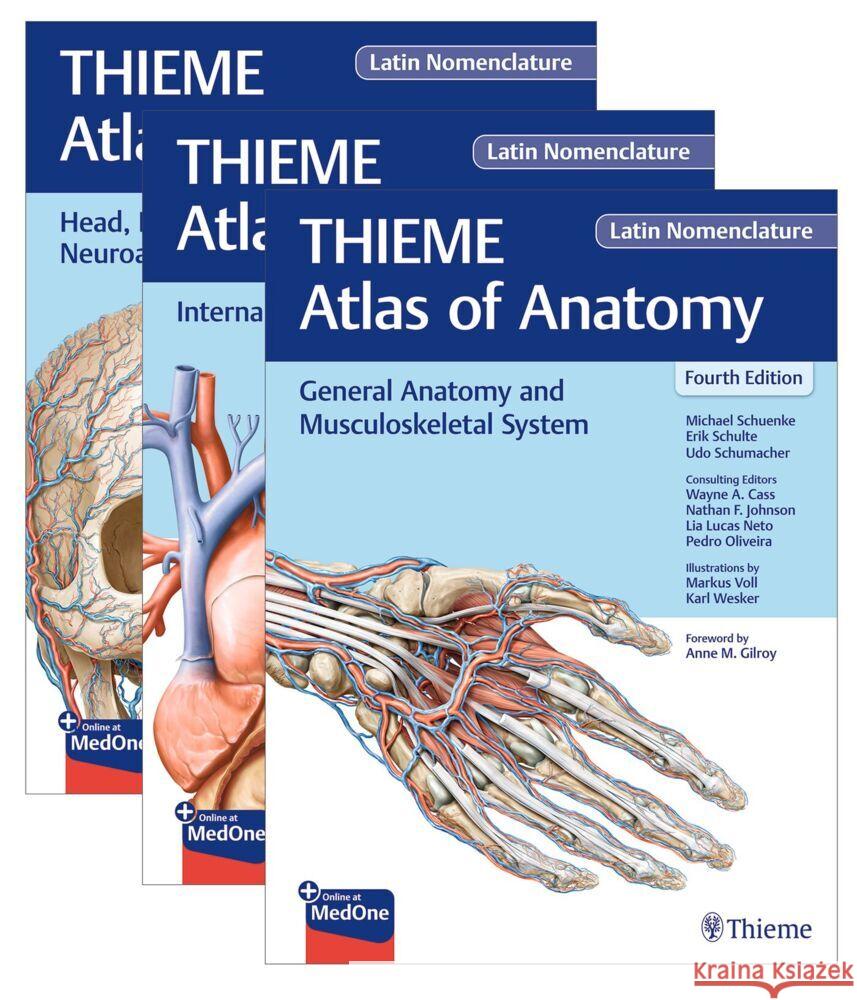 THIEME Atlas of Anatomy, Latin Nomenclature, Three Volume Set, Fourth Edition Schuenke, Michael, Schulte, Erik, Schumacher, Udo 9781684207541