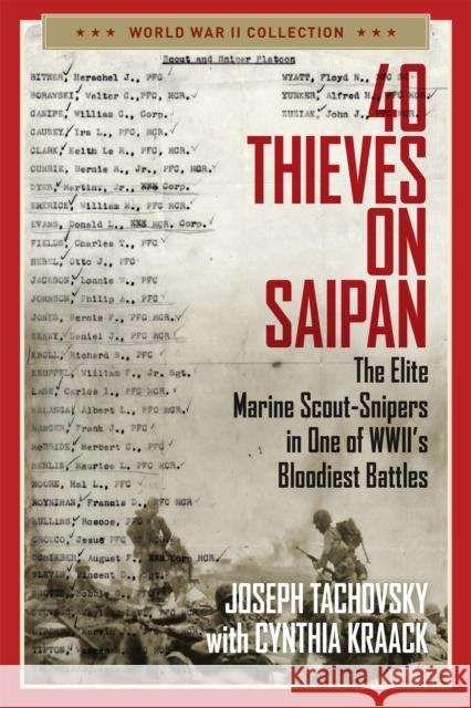 40 Thieves on Saipan: The Elite Marine Scout-Snipers in One of Wwii's Bloodiest Battles Joseph Tachovsky Cynthia Kraack 9781684511938 Regnery History