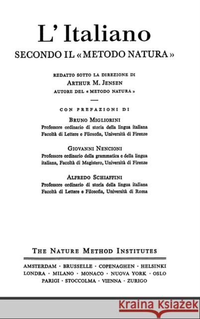 L'italiano secondo il metodo natura Arthur M Jensen 9781684748648