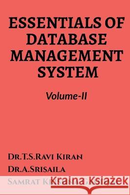 Essentials of Database Management System Volume-II Dr T   9781685549794 Notion Press