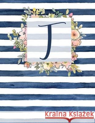 T: Letter T Monogram Initial Notebook - 8.5