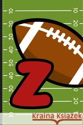 Z: Football Monogram Initial Notebook for boys Letter Z - 6
