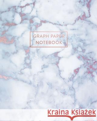 Graph Paper Notebook: Radiant Moonstone, White Grey Marble - 8 x 10 - 5 x 5 Squares per inch - 100 Quad Ruled Pages - Cute Graph Paper Compo Paperlush Press 9781689680677 Independently Published