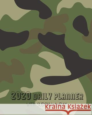 2020 Daily Planner with Sudoku-a-Day: Camouflage Planning by Day Calendar Jan-Dec 2020 Flower Petal Planners 9781698181943 Independently Published