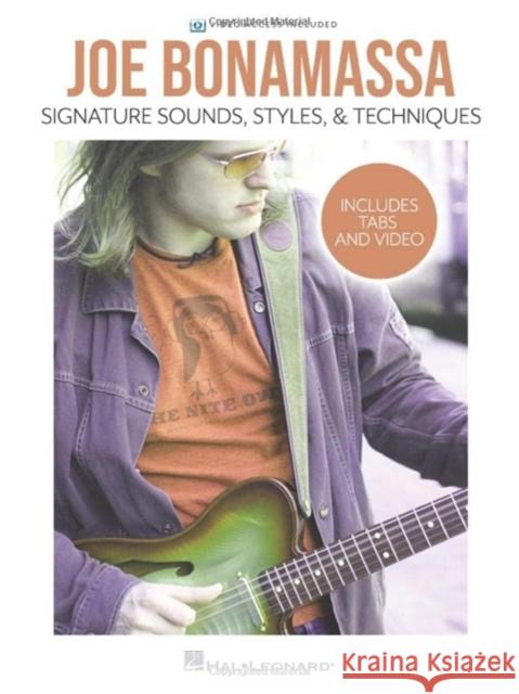 Joe Bonamassa-Signature Sounds,Styles & Techniques: Includes Tabs & Video  9781705156087 Hal Leonard Corporation