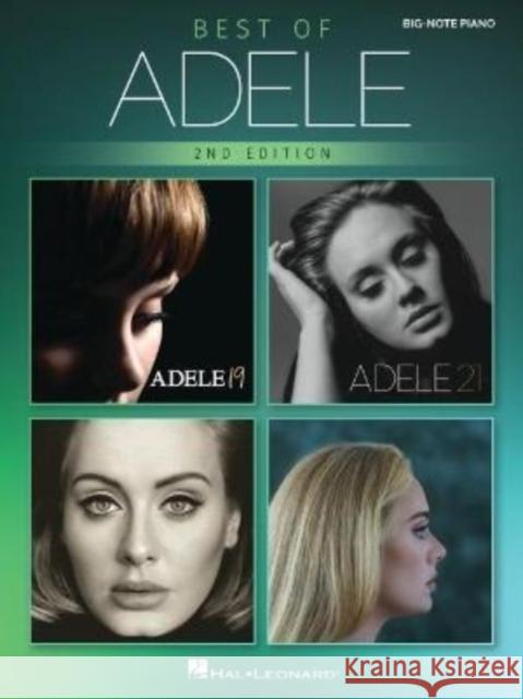 Best of Adele for Big-Note Piano - 2nd Edition: Easy Songbook with Lyrics Adele 9781705160985