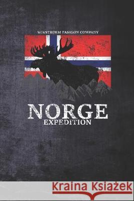 Wikstroem - Notes: Norway flag moose mountains Norge expedition used look - Notebook 6x9 dot grid Felix Ode 9781708864934 Independently Published