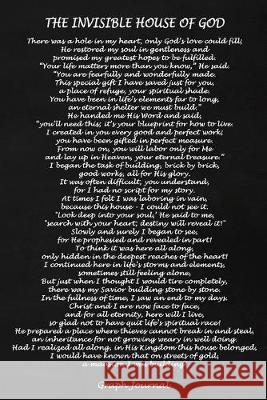 The Invisible House Of God: Faux Chalk 6x9 Graph Paper With 120 Square Grid Pages, Religious Gifts For Men And Teen Boys, Doodling Technical Drawi Nimble Muse Journals 9781710717945 Independently Published