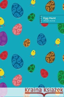 Egg Hunt Lifestyle Journal, Blank Write-in Notebook, Dotted Lines, Wide Ruled, Size (A5) 6 x 9 In (Royal Blue) Design 9781714408528