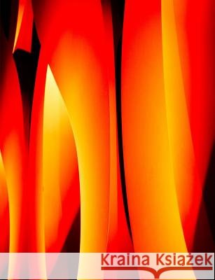 Abstract Flames Notebook: College Ruled 100 Sheets/200 Pages 7.44x9.69 Gilded Penguin Publishing 9781719135092 Createspace Independent Publishing Platform