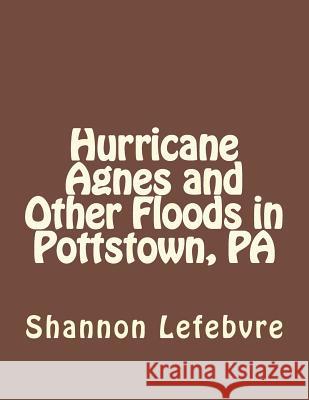 Hurrican Agnes and Other Floods in Pottstown, PA Lefebvre, Shannon 9781719142861 Createspace Independent Publishing Platform