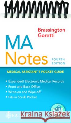 Ma Notes: Medical Assistant's Pocket Guide  9781719640329 F. A. Davis Company