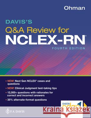 Davis's Q&A Review for NCLEX-RN (R) Kathleen A. Ohman   9781719644730 F.A. Davis Company