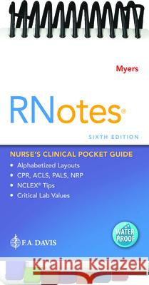 Rnotes(r): Nurse's Clinical Pocket Guide Myers, Ehren 9781719646253