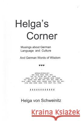 Helga's Corner Helga Vo 9781719978682 Independently Published
