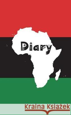 Diary: Pan-African flag & Africa cover w/ tribal font, 100 pages, 5