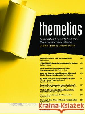 Themelios, Volume 44, Issue 3 D. A. Carson 9781725260108 Wipf & Stock Publishers