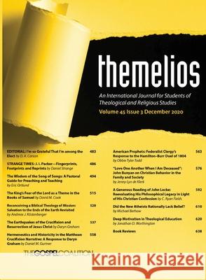 Themelios, Volume 45, Issue 3 D. A. Carson 9781725295674 Wipf & Stock Publishers