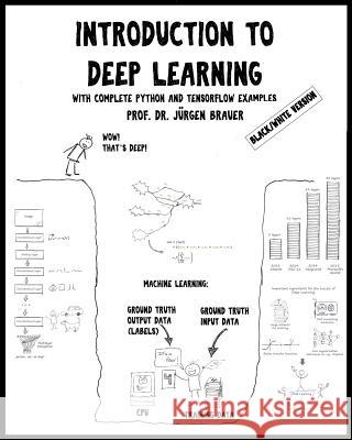 Introduction to Deep Learning (Black/White version): with complete Python and TensorFlow examples Prof Dr Juergen Brauer 9781725894051 Createspace Independent Publishing Platform