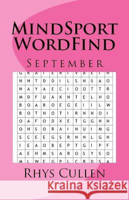 MindSport WordFind September Cullen, Rhys Michael 9781726391337