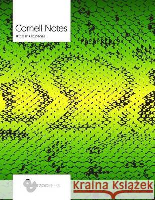 Cornell Notes: Snake Skin Cover - Best Note Taking System for Students, Writers, Conferences. Cornell Notes Notebook. Large 8.5 x 11, &zoo Press 9781726440271