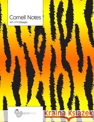 Cornell Notes: Tiger Pattern Cover - Best Note Taking System for Students, Writers, Conferences. Cornell Notes Notebook. Large 8.5 x &zoo Press 9781726440325