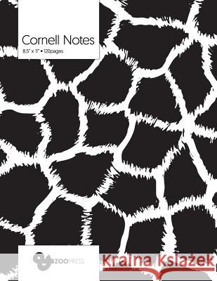 Cornell Notes: B&W Giraffe Pattern Cover - Best Note Taking System for Students, Writers, Conferences. Cornell Notes Notebook. Large &zoo Press 9781726441155