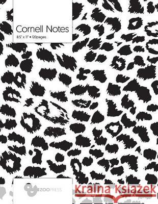 Cornell Notes: B&W Cheetah Pattern Cover - Best Note Taking System for Students, Writers, Conferences. Cornell Notes Notebook. Large &zoo Press 9781726441254